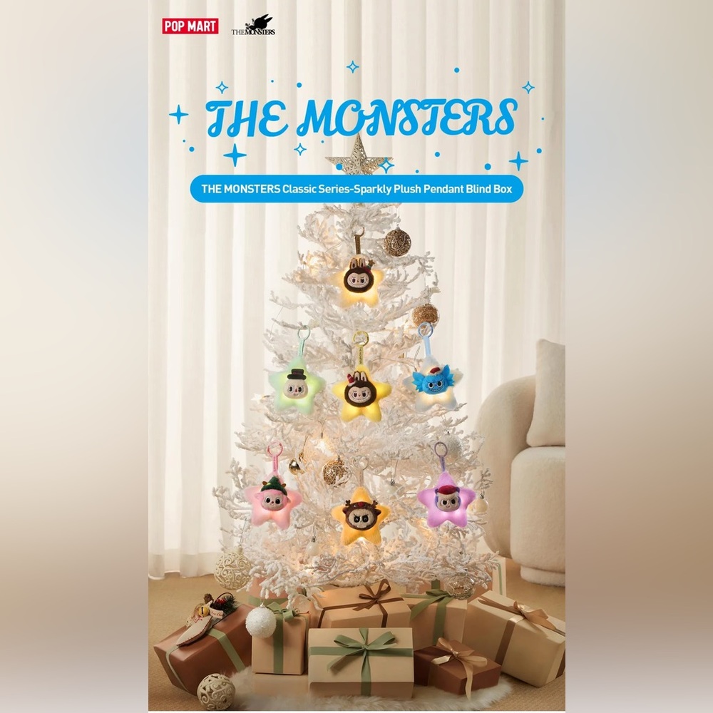 NIB POP MART THE MONSTERS Classic Series Sparkly Plush Pendant - Pato